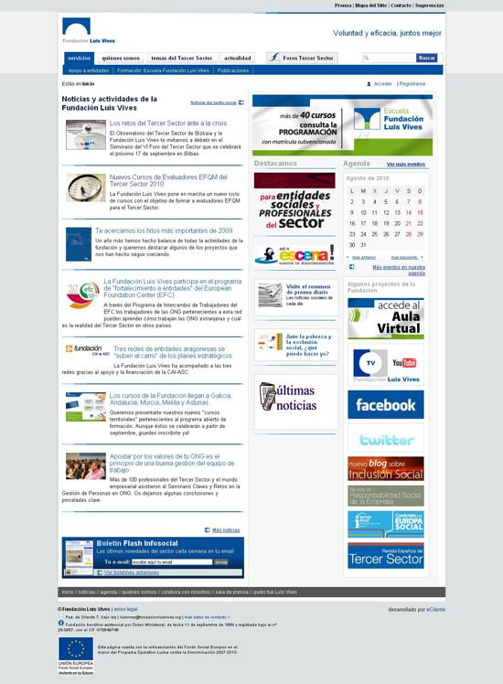 imagen de Pgina web de la Fundacin Luis Vives